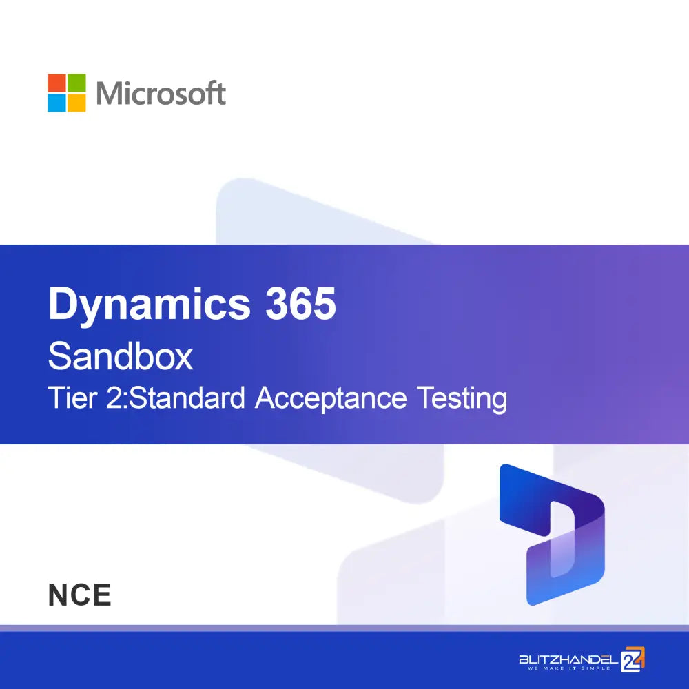 Dynamics 365 Operations - Sandbox úroveň 2: Štandardné akceptačné testovanie