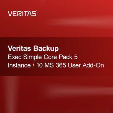 Veritas Backup Exec Simple Core Pack 5 inštancií / 10 používateľov MS 365 doplnok